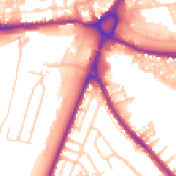 Daytime road noise heatmap for WA4 6AA