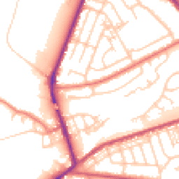Daytime road noise heatmap for WA4 6DD