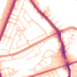 Daytime road noise heatmap for WA4 6DQ
