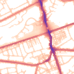 Daytime road noise heatmap for WA4 6DS