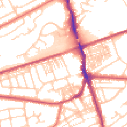 Daytime road noise heatmap for WA4 6DT