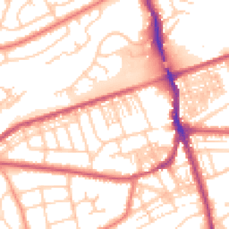Daytime road noise heatmap for WA4 6DY