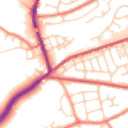 Daytime road noise heatmap for WA4 6EE