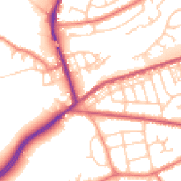 Daytime road noise heatmap for WA4 6EF