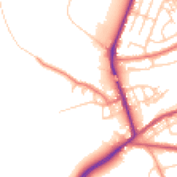 Daytime road noise heatmap for WA4 6EY