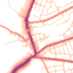 Daytime road noise heatmap for WA4 6FD