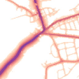 Daytime road noise heatmap for WA4 6FQ