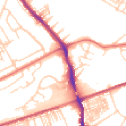 Daytime road noise heatmap for WA4 6FZ