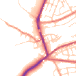 Daytime road noise heatmap for WA4 6HQ