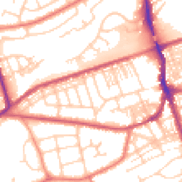 Daytime road noise heatmap for WA4 6HZ