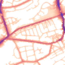 Daytime road noise heatmap for WA4 6JA