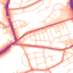 Daytime road noise heatmap for WA4 6JD
