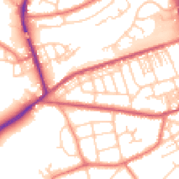 Daytime road noise heatmap for WA4 6JE