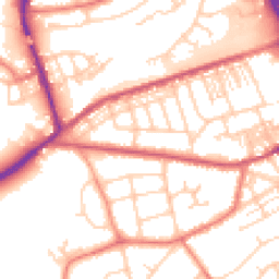 Daytime road noise heatmap for WA4 6JF