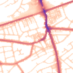Daytime road noise heatmap for WA4 6JR
