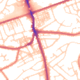Daytime road noise heatmap for WA4 6LG