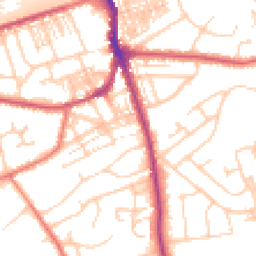 Daytime road noise heatmap for WA4 6LJ