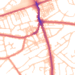 Daytime road noise heatmap for WA4 6LL