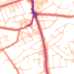 Daytime road noise heatmap for WA4 6LS