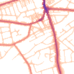 Daytime road noise heatmap for WA4 6LT
