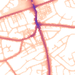 Daytime road noise heatmap for WA4 6LW