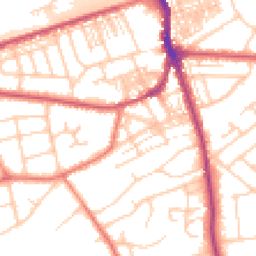 Daytime road noise heatmap for WA4 6LX