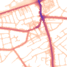 Daytime road noise heatmap for WA4 6LY