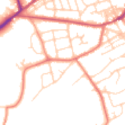 Daytime road noise heatmap for WA4 6NB