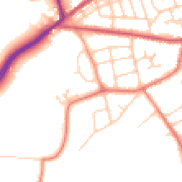 Daytime road noise heatmap for WA4 6NE