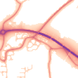 Daytime road noise heatmap for WA4 6NH