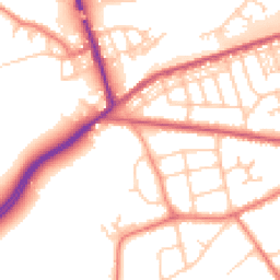 Daytime road noise heatmap for WA4 6NX