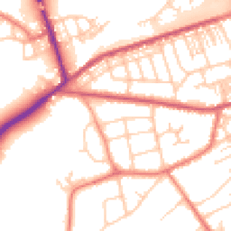 Daytime road noise heatmap for WA4 6PB