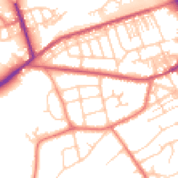 Daytime road noise heatmap for WA4 6PD