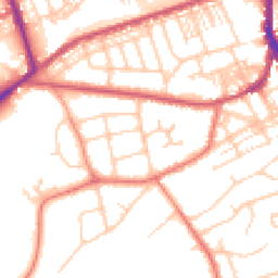 Daytime road noise heatmap for WA4 6PE