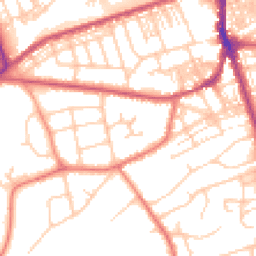 Daytime road noise heatmap for WA4 6PJ