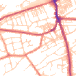 Daytime road noise heatmap for WA4 6PL