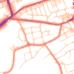 Daytime road noise heatmap for WA4 6PQ