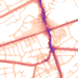 Daytime road noise heatmap for WA4 6QG