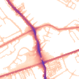 Daytime road noise heatmap for WA4 6RT