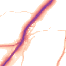 Daytime road noise heatmap for WA4 6SW