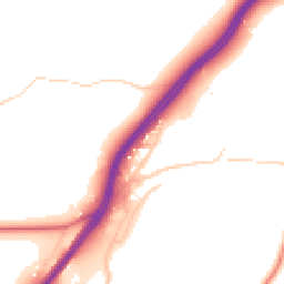 Daytime road noise heatmap for WA4 6TF