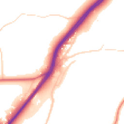 Daytime road noise heatmap for WA4 6TH