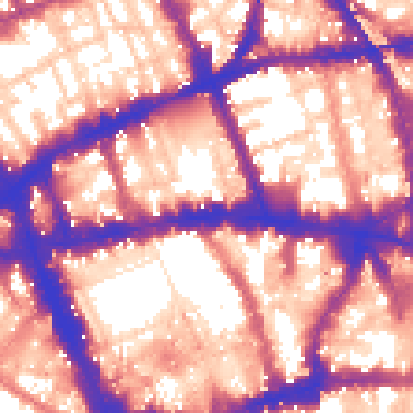 Daytime road noise heatmap for WC1V 6AE