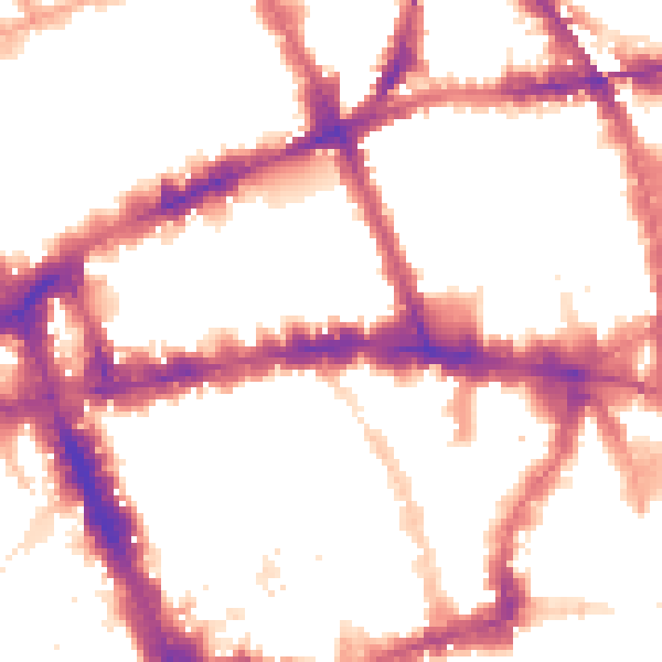 Night-time road noise heatmap for WC1V 6AE