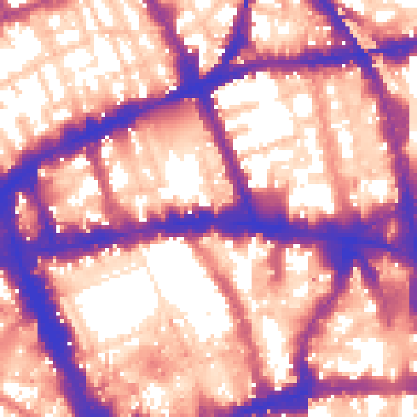 Daytime road noise heatmap for WC1V 6AT