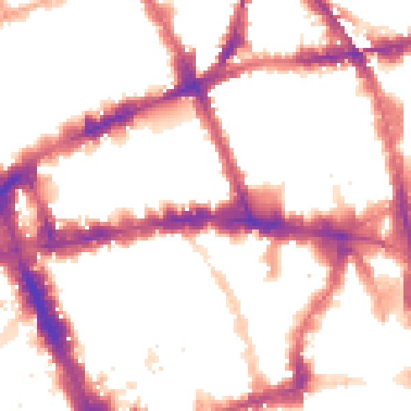 Night-time road noise heatmap for WC1V 6AT