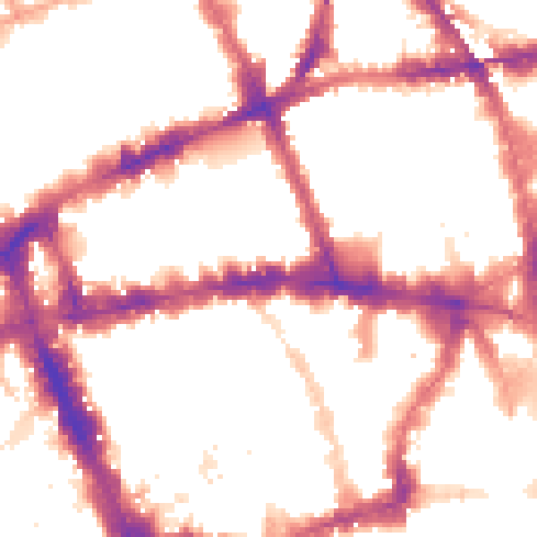 Night-time road noise heatmap for WC1V 6AX