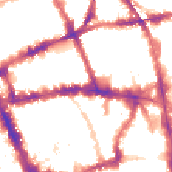 Night-time road noise heatmap for WC1V 6BZ