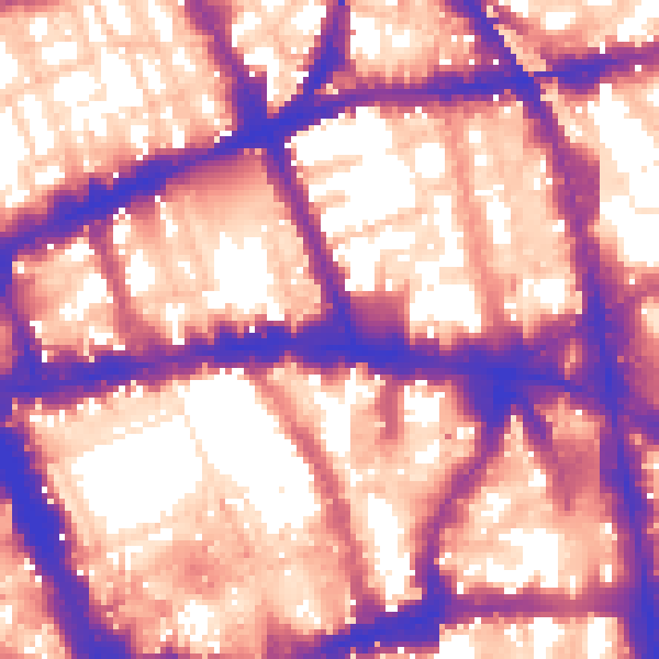 Daytime road noise heatmap for WC1V 6DR