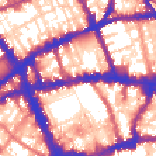 Daytime road noise heatmap for WC1V 6DT